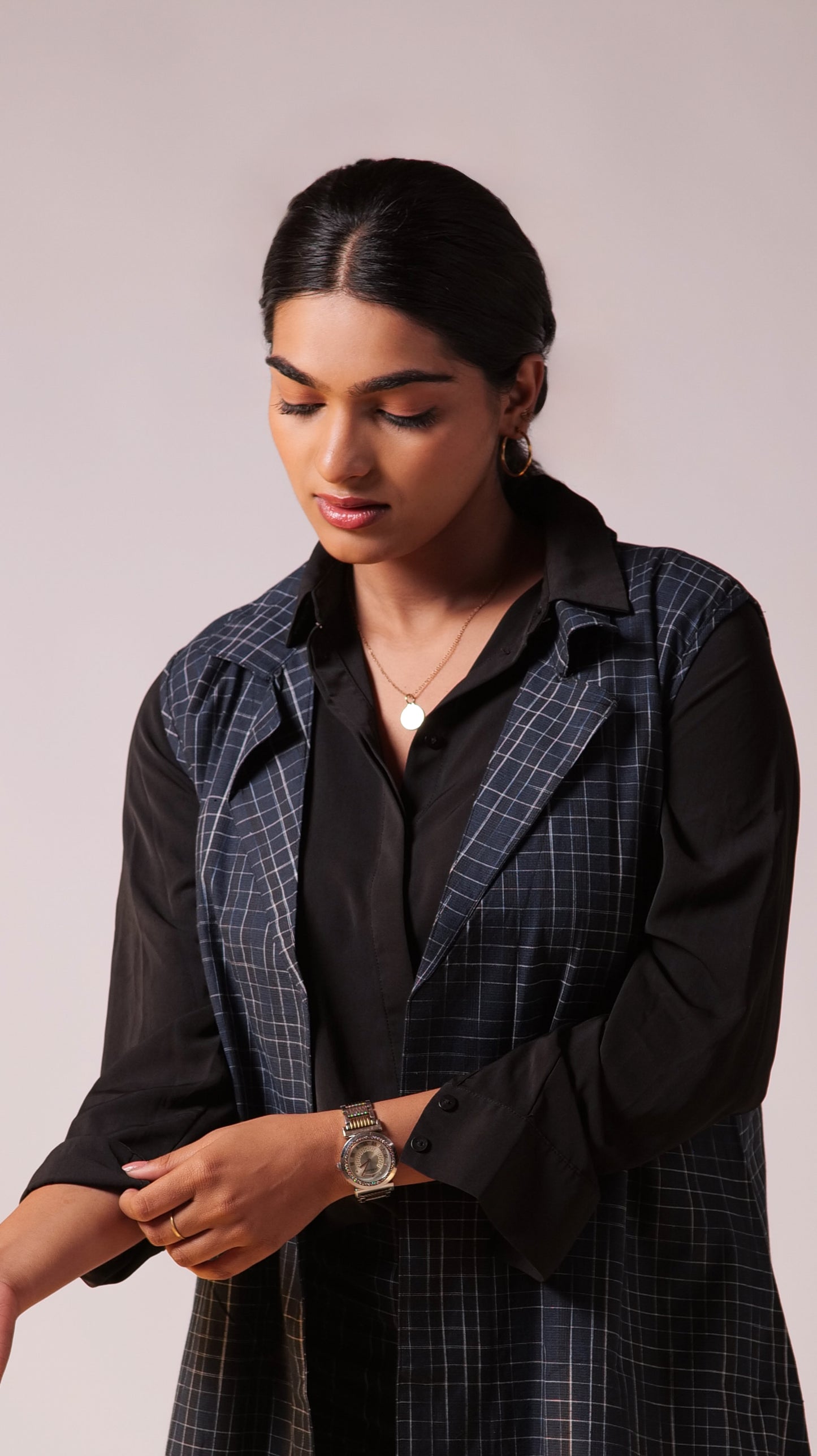 Quad Blazer Pant Set - Navy Blue