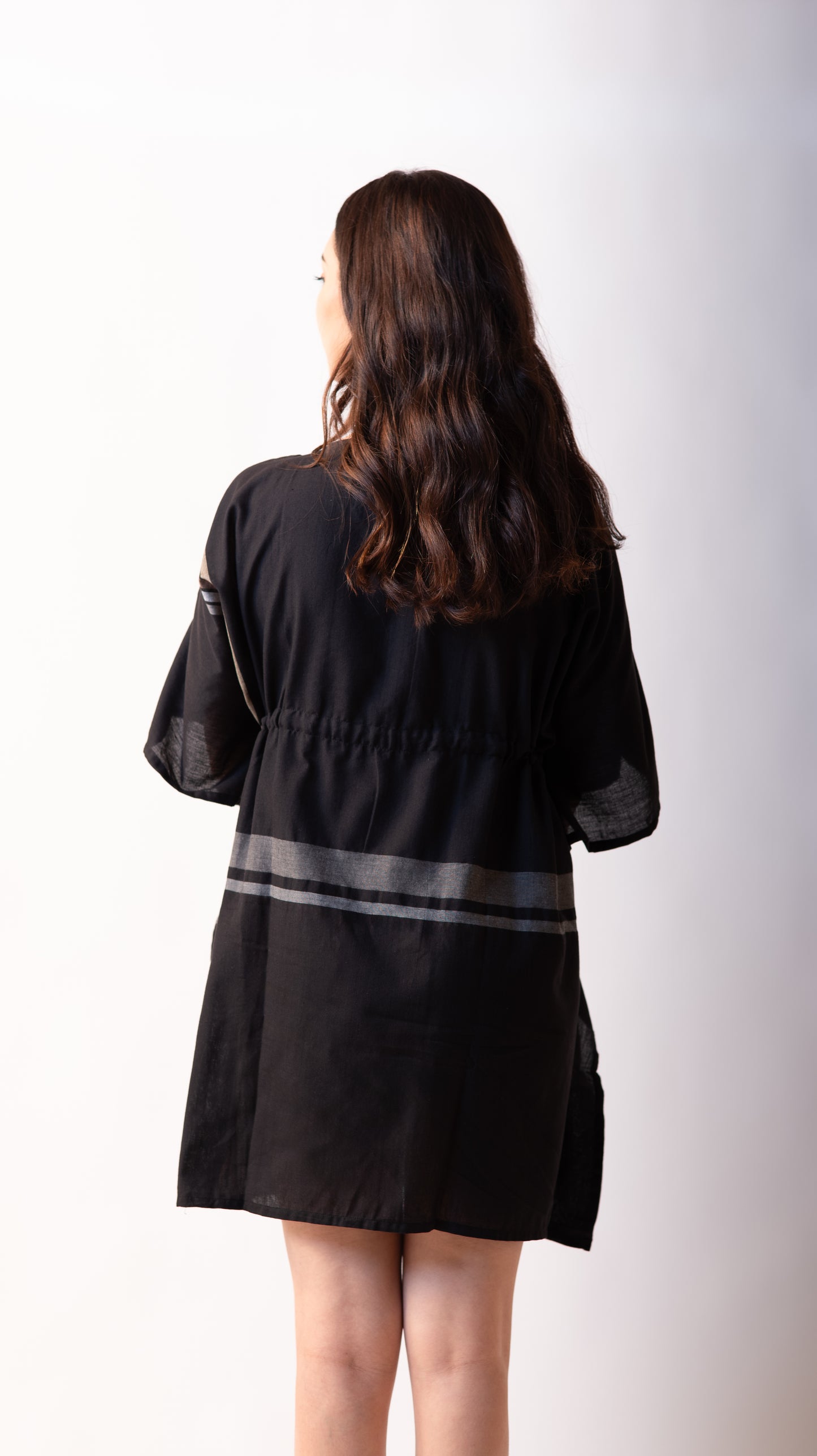 Neutral Free Size Kaftan Dress - Black