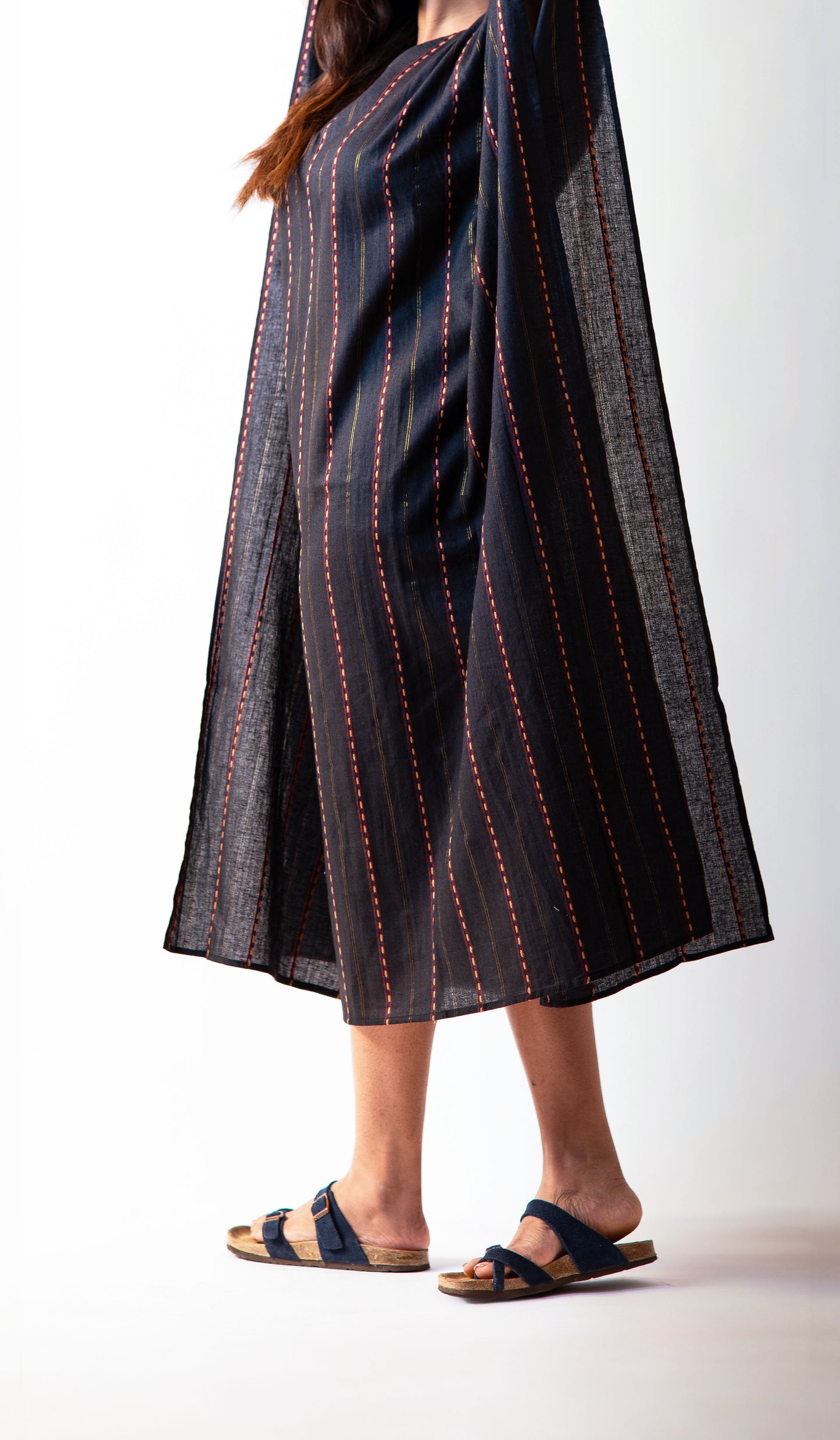 Kaftan Long Dress - Navy Blue