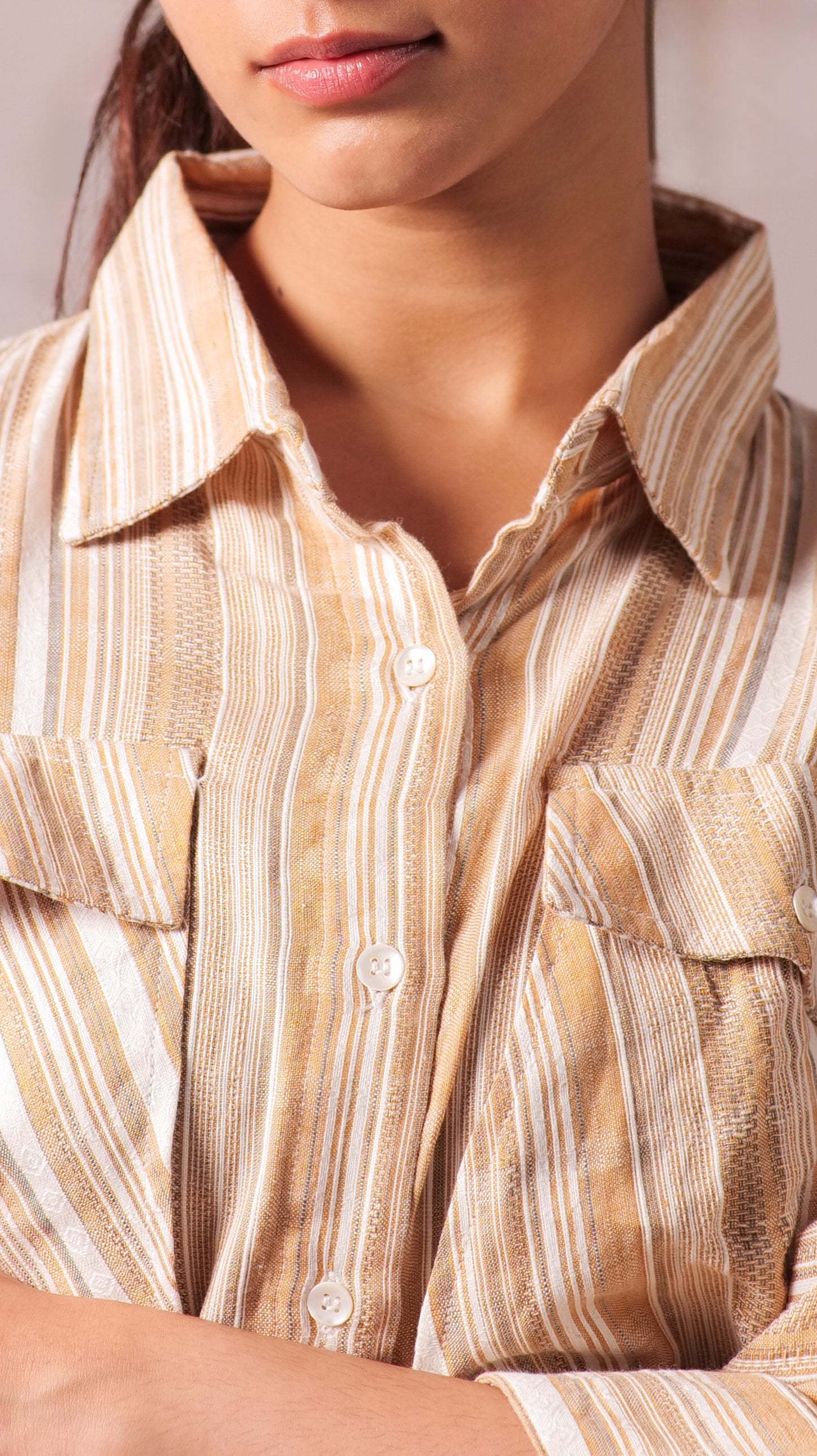 Batweave Shirt Pant Set - Mustard+White