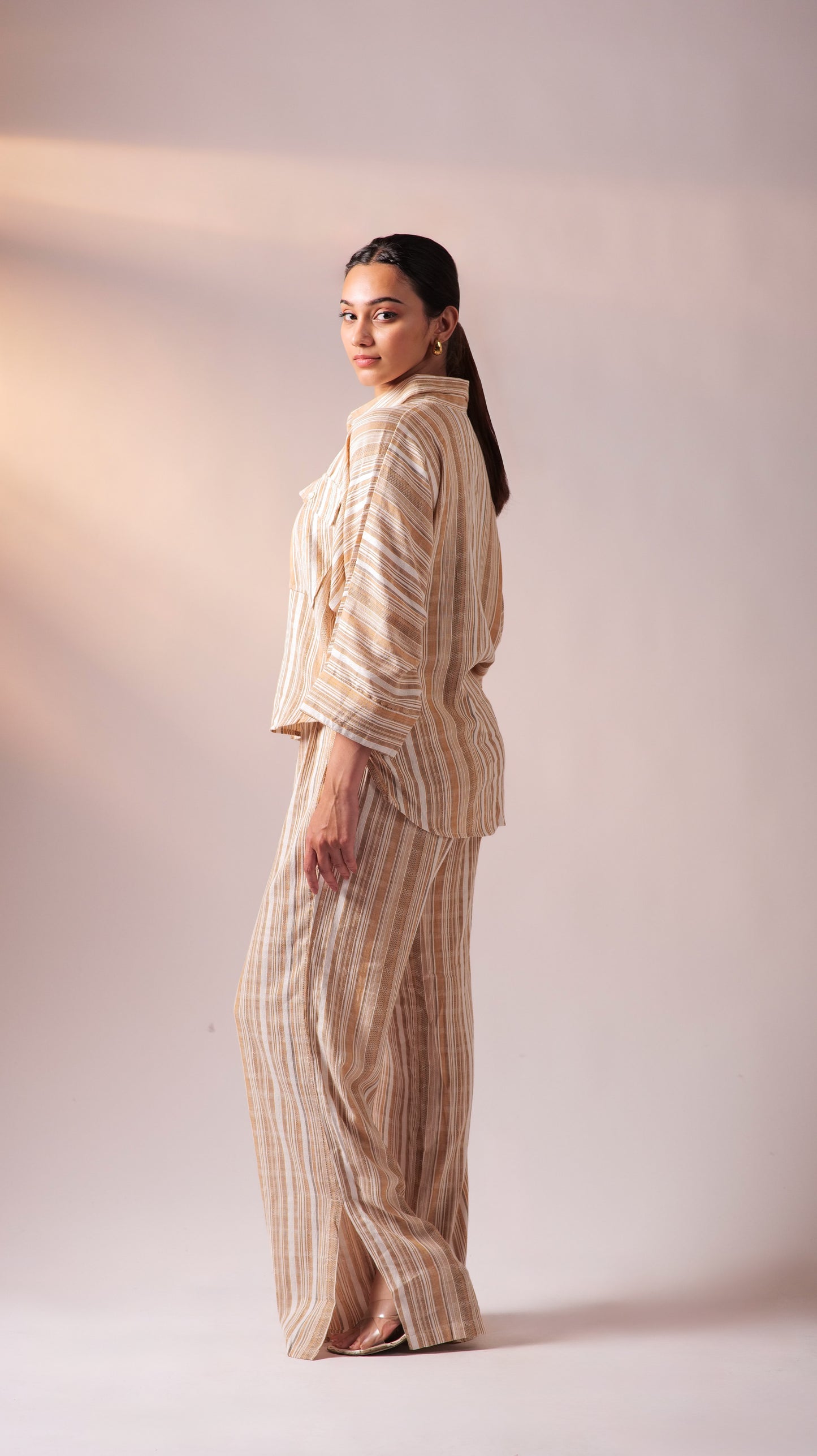 Batweave Shirt Pant Set - Mustard+White