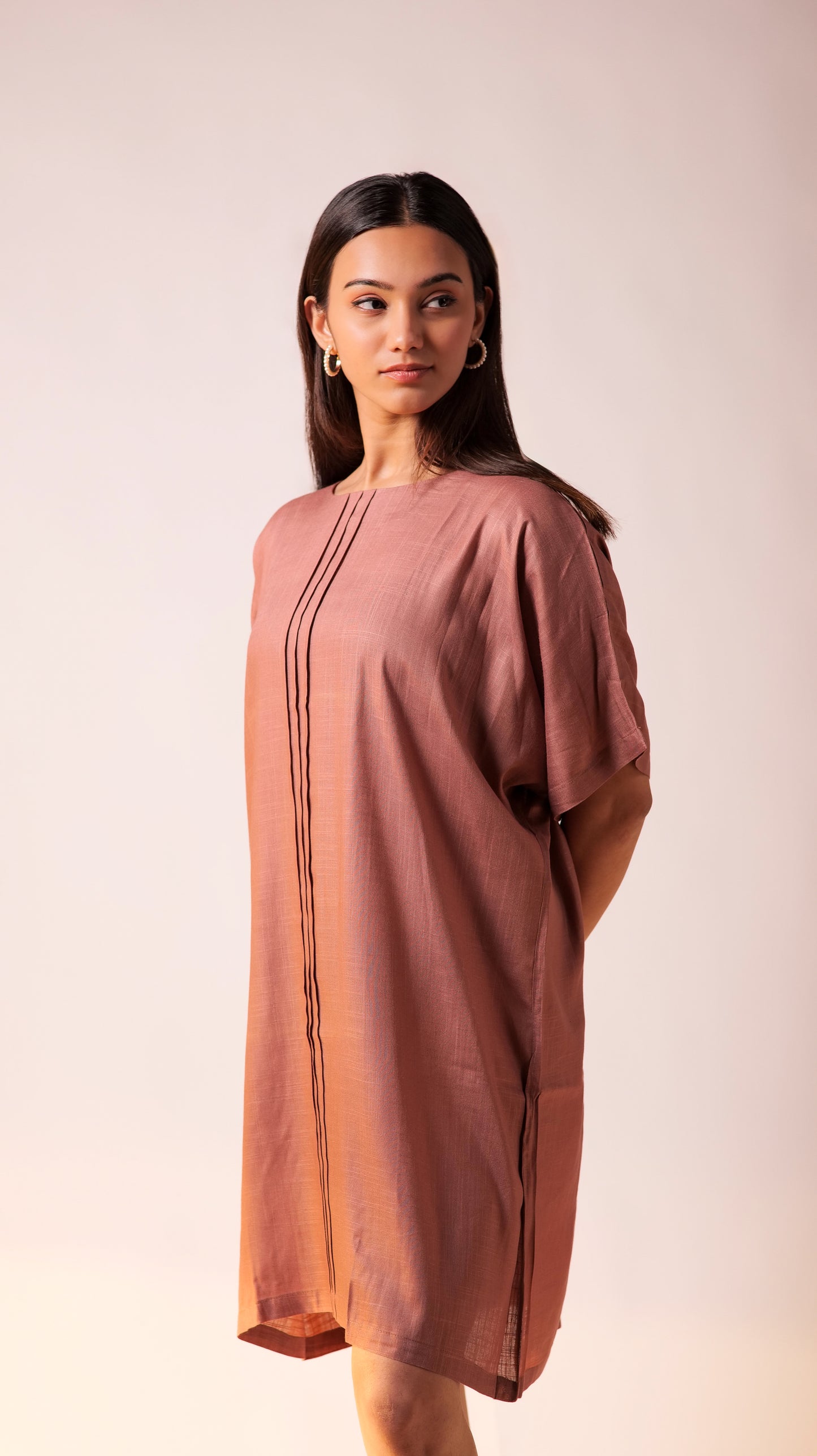 Oversize Cocktail Dress - Salmon