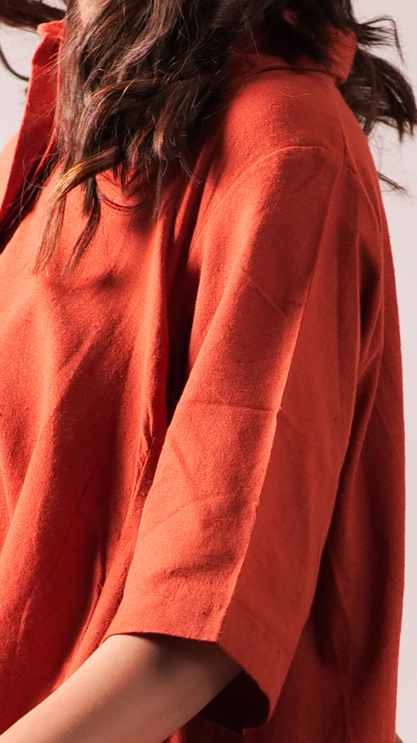 Sunset Free Size Dress - Rust