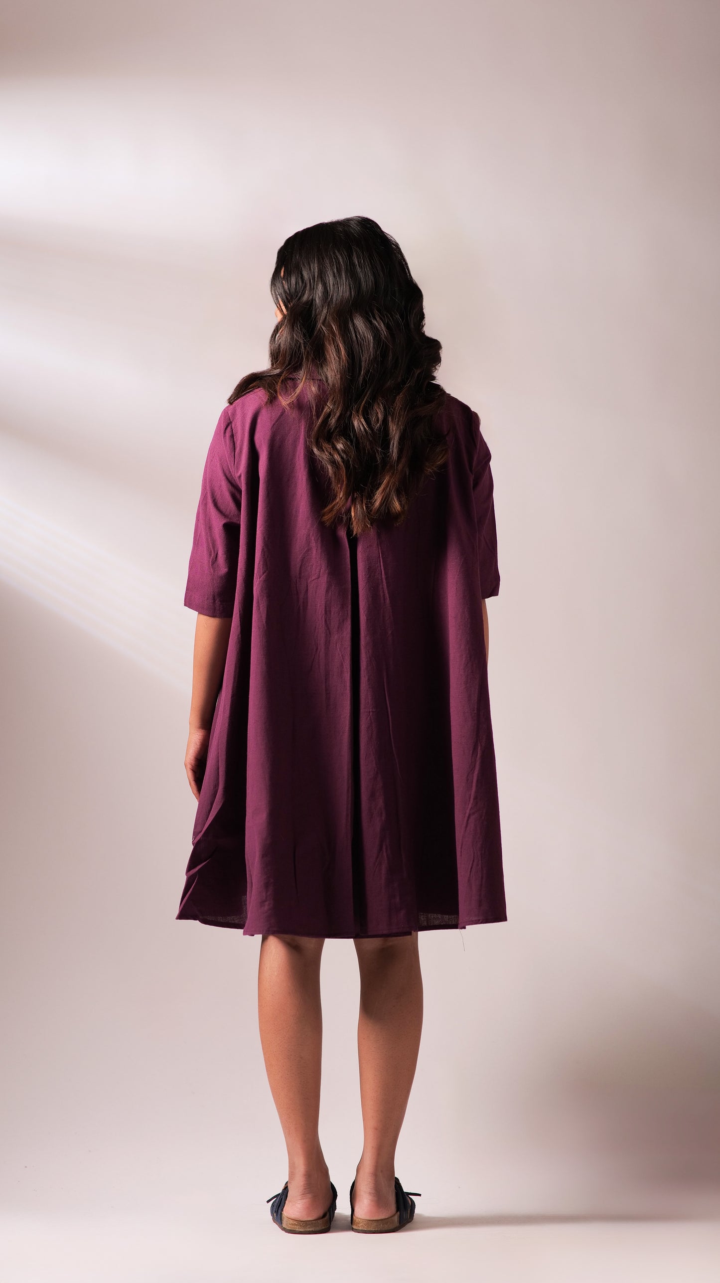 Sunset Free Size Dress - Wine