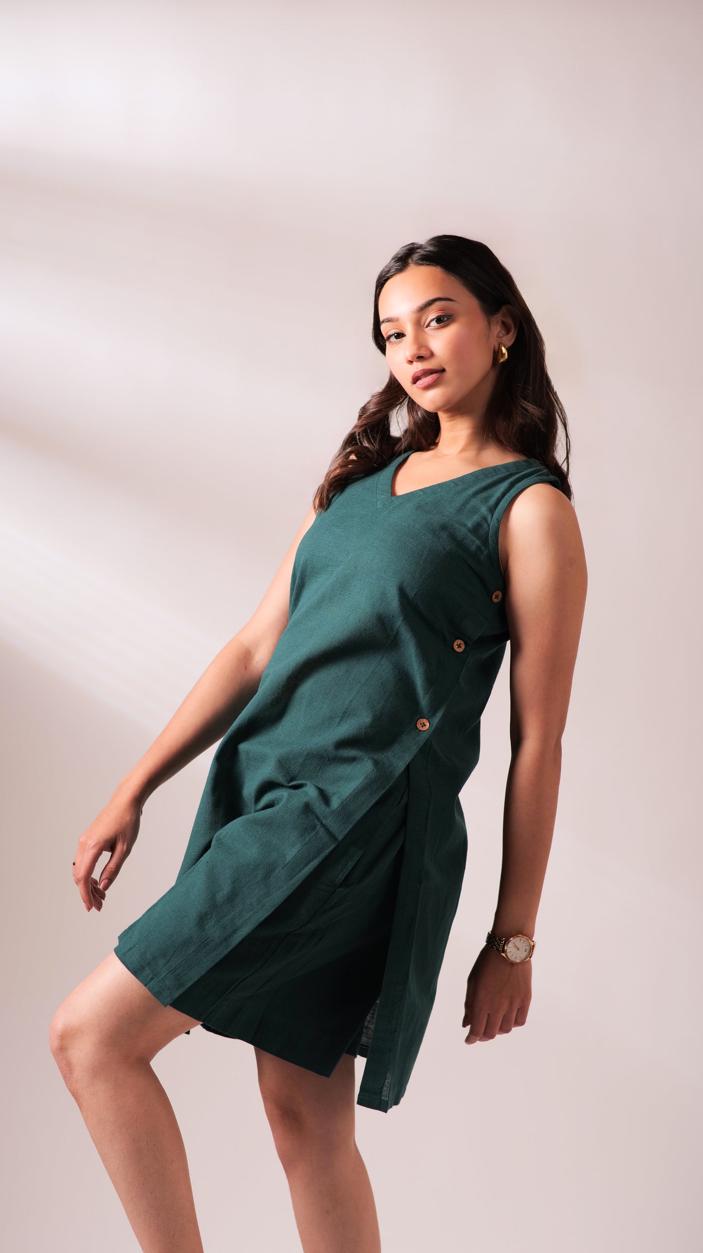 Twilight Dress With Shorts Set - Green
