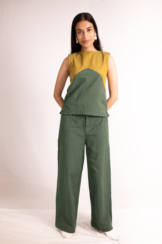 Tropical Top Pant Set - Green