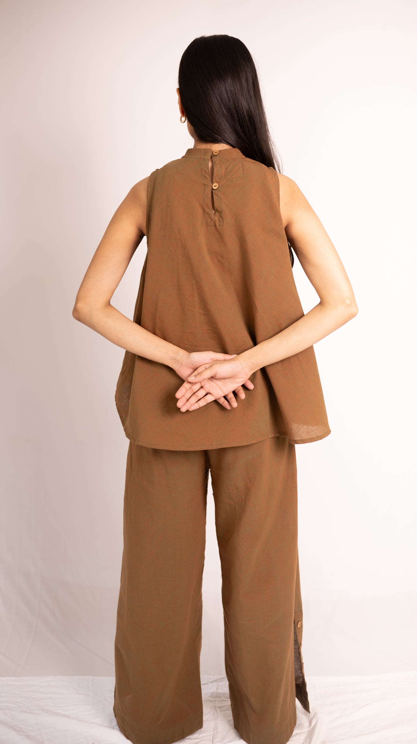 Woodlands Top Pant Set - Brown