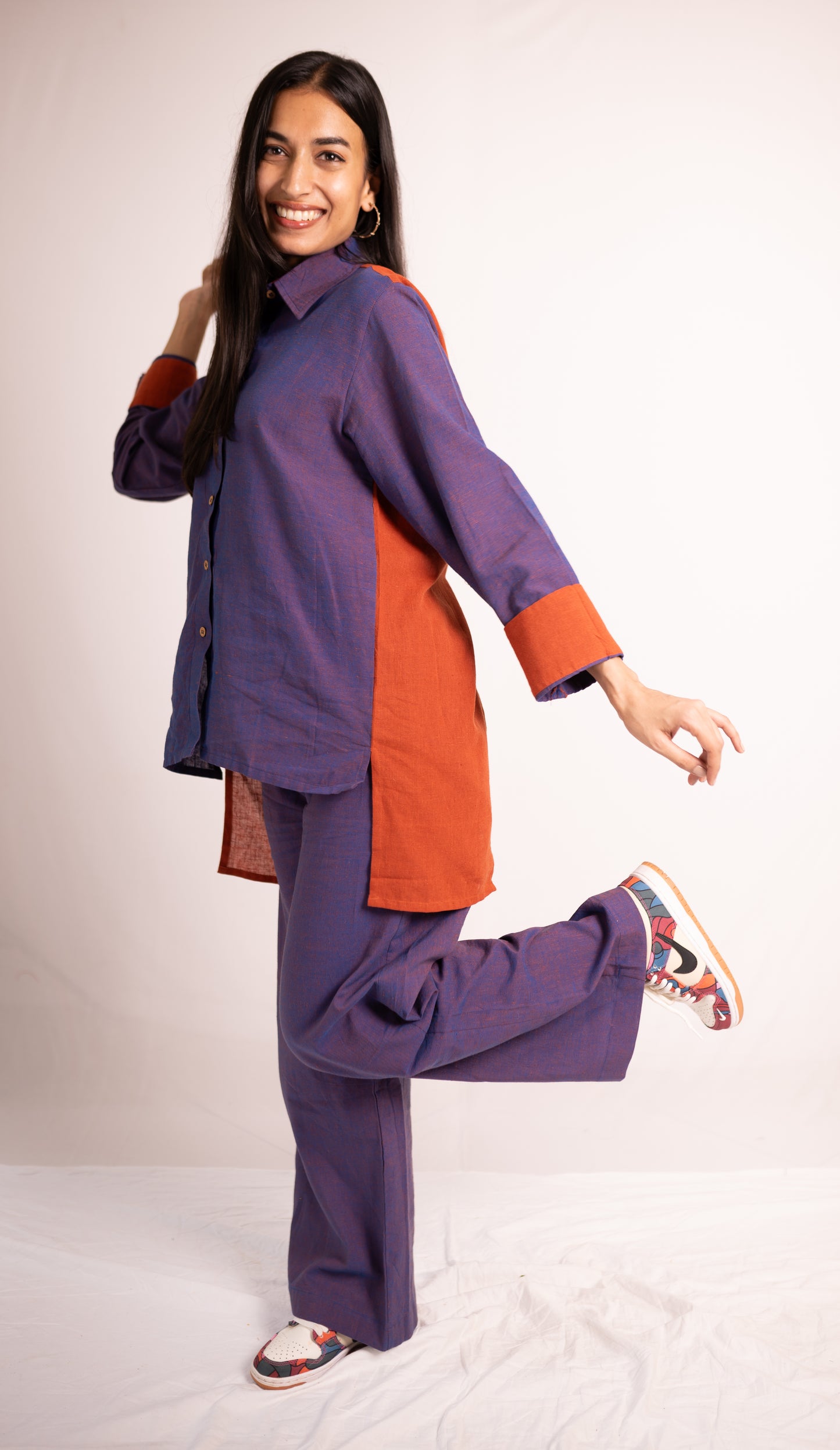 Oasis Shirt Pant Set - Purple