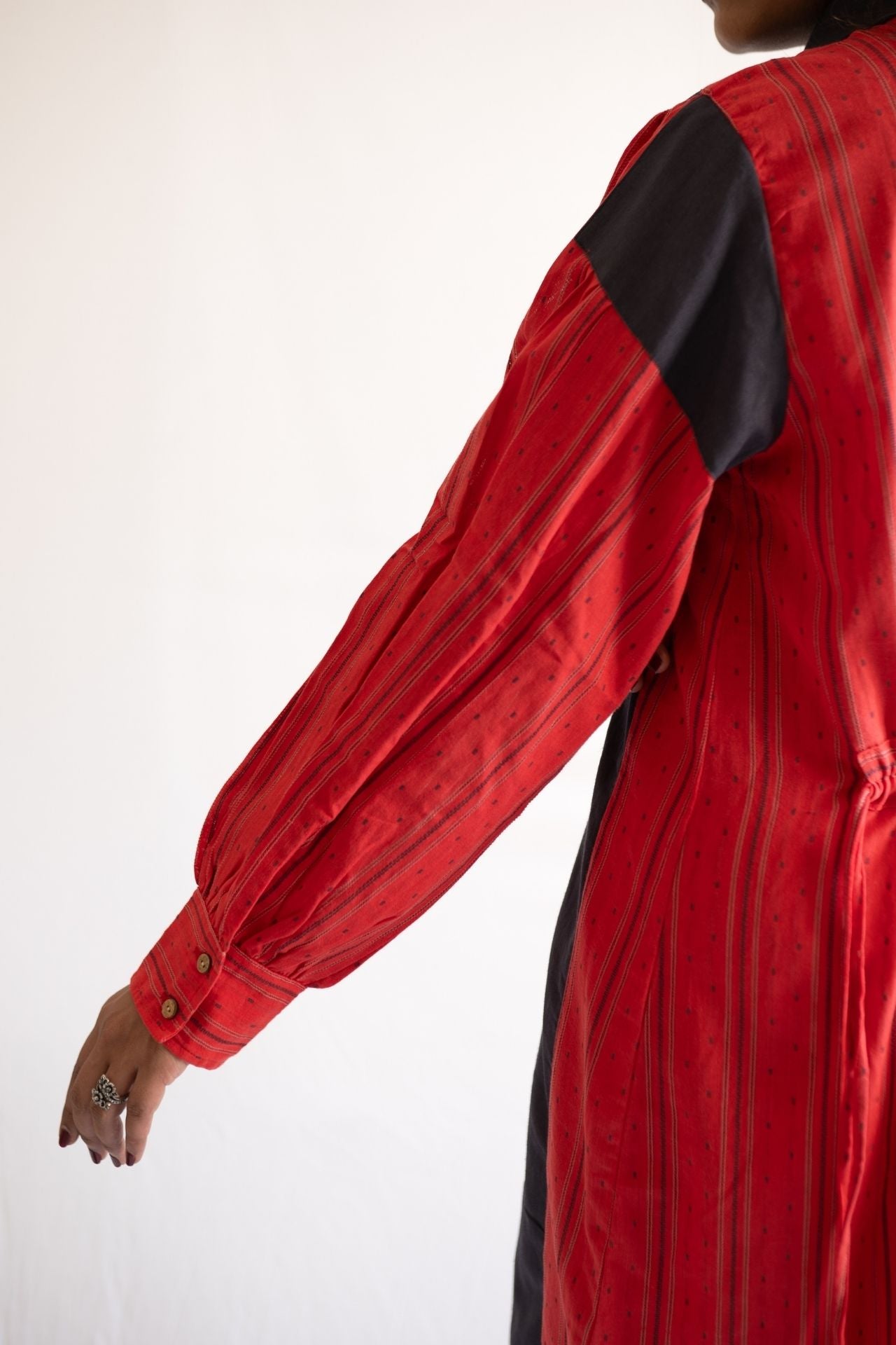 Crimson Tie Shirt Dress