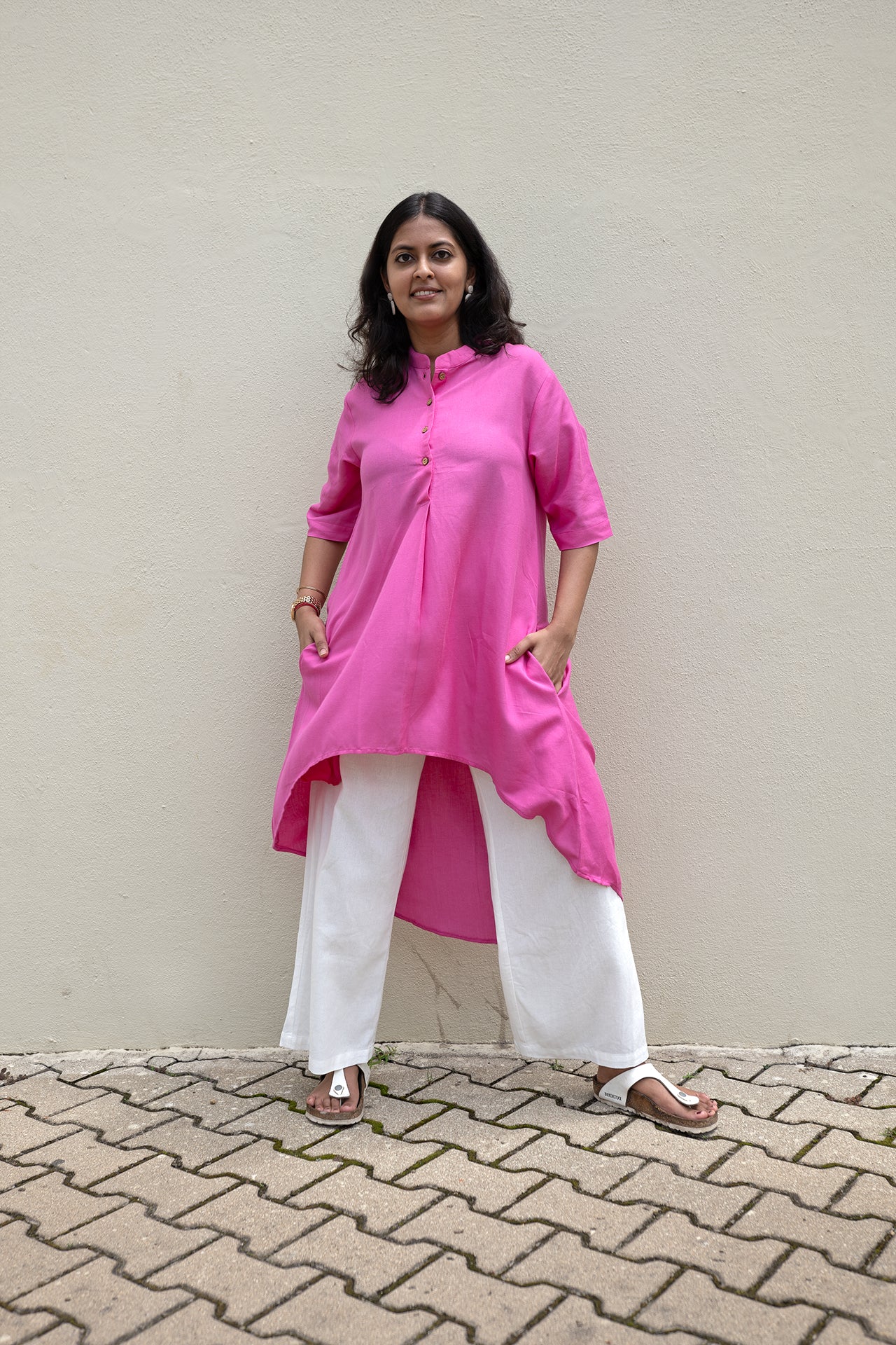 Fuchsia High-Low Tunic