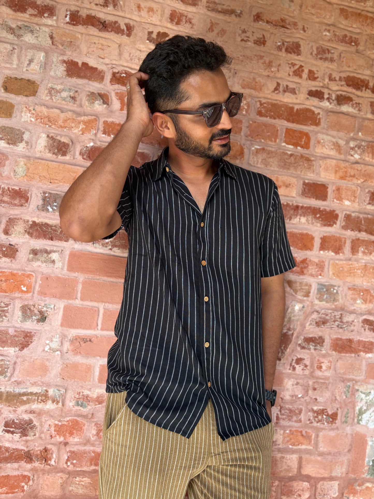 Half- Sleeve Stripe Shirt