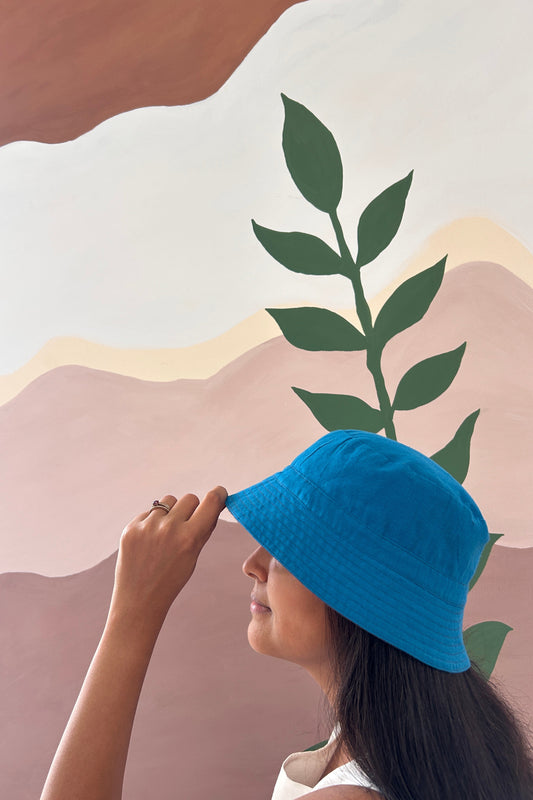 Reversible Bucket Hat – Sky Blue & Purple Blue