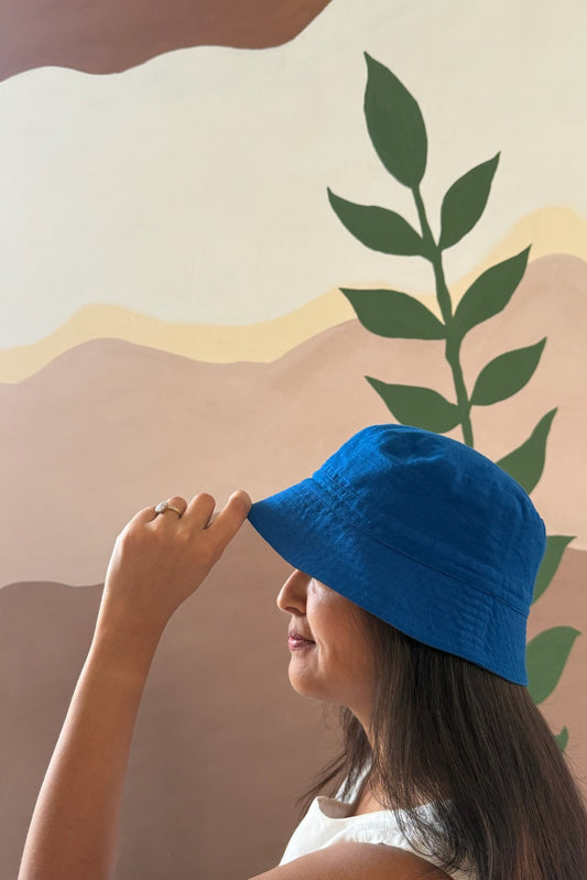 Reversible Bucket Hat – Royal blue & Purple