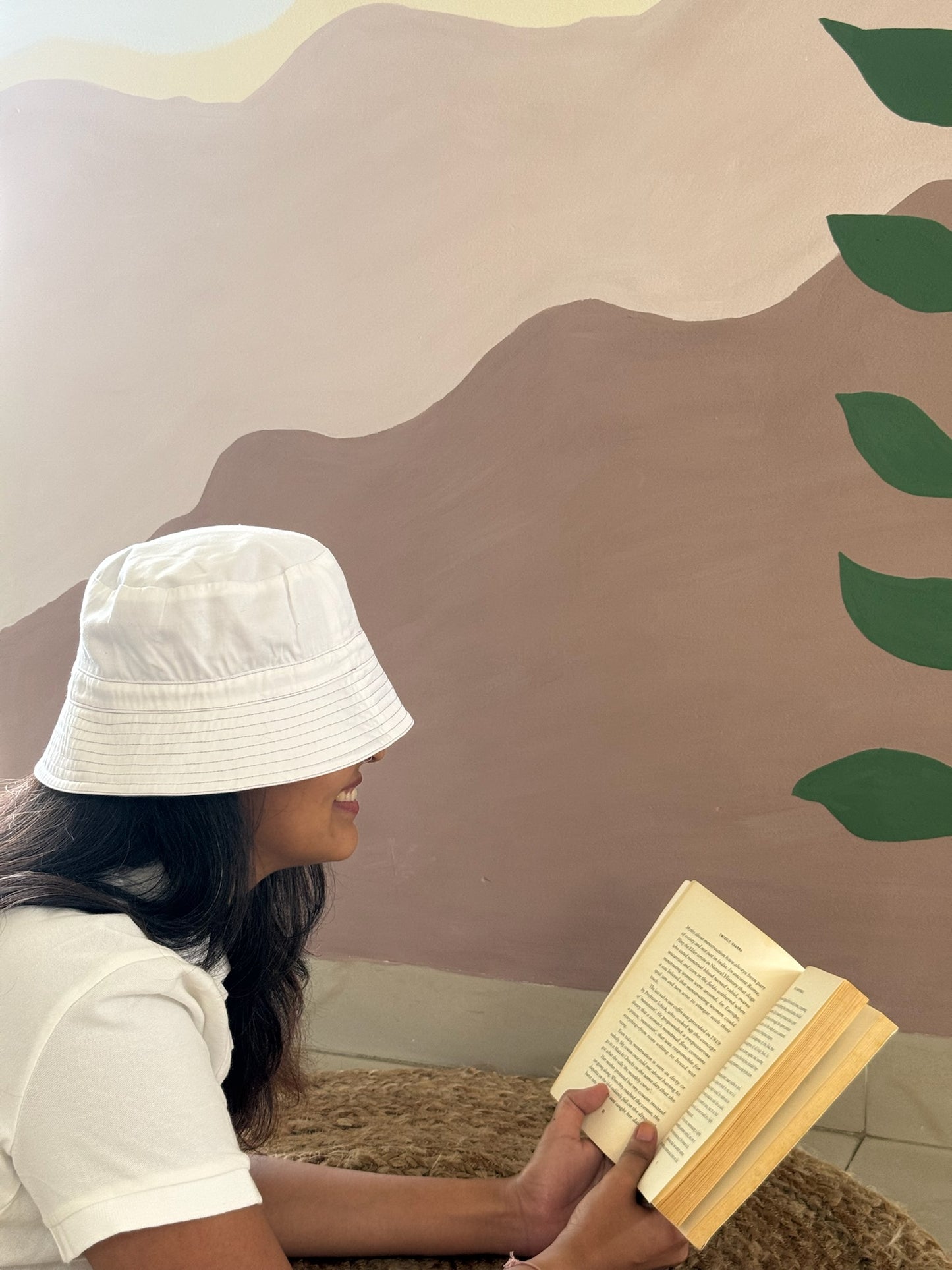 Reversible Bucket Hat – Lavender & White