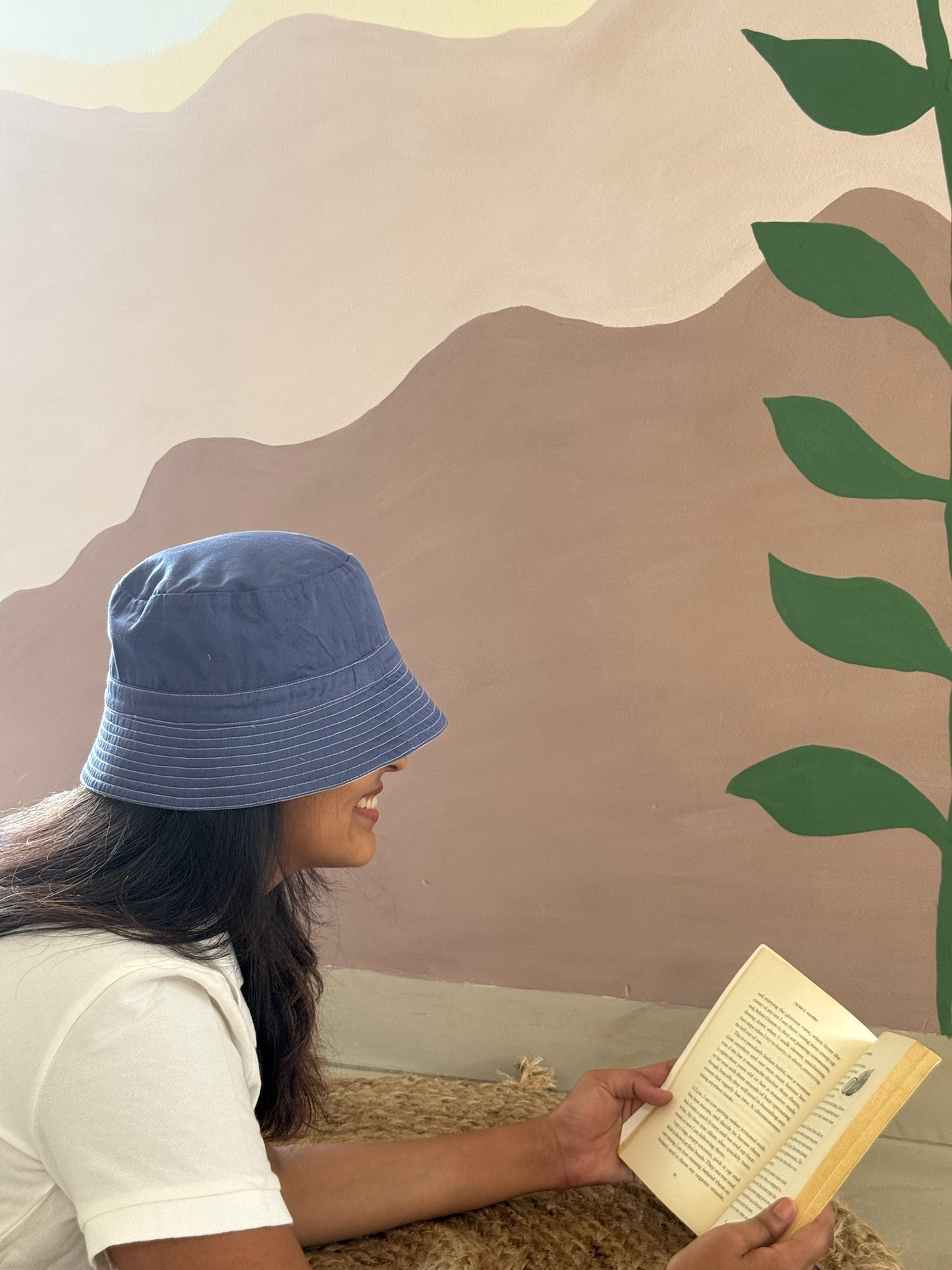 Reversible Bucket Hat –Sky Blue & Medium Blue