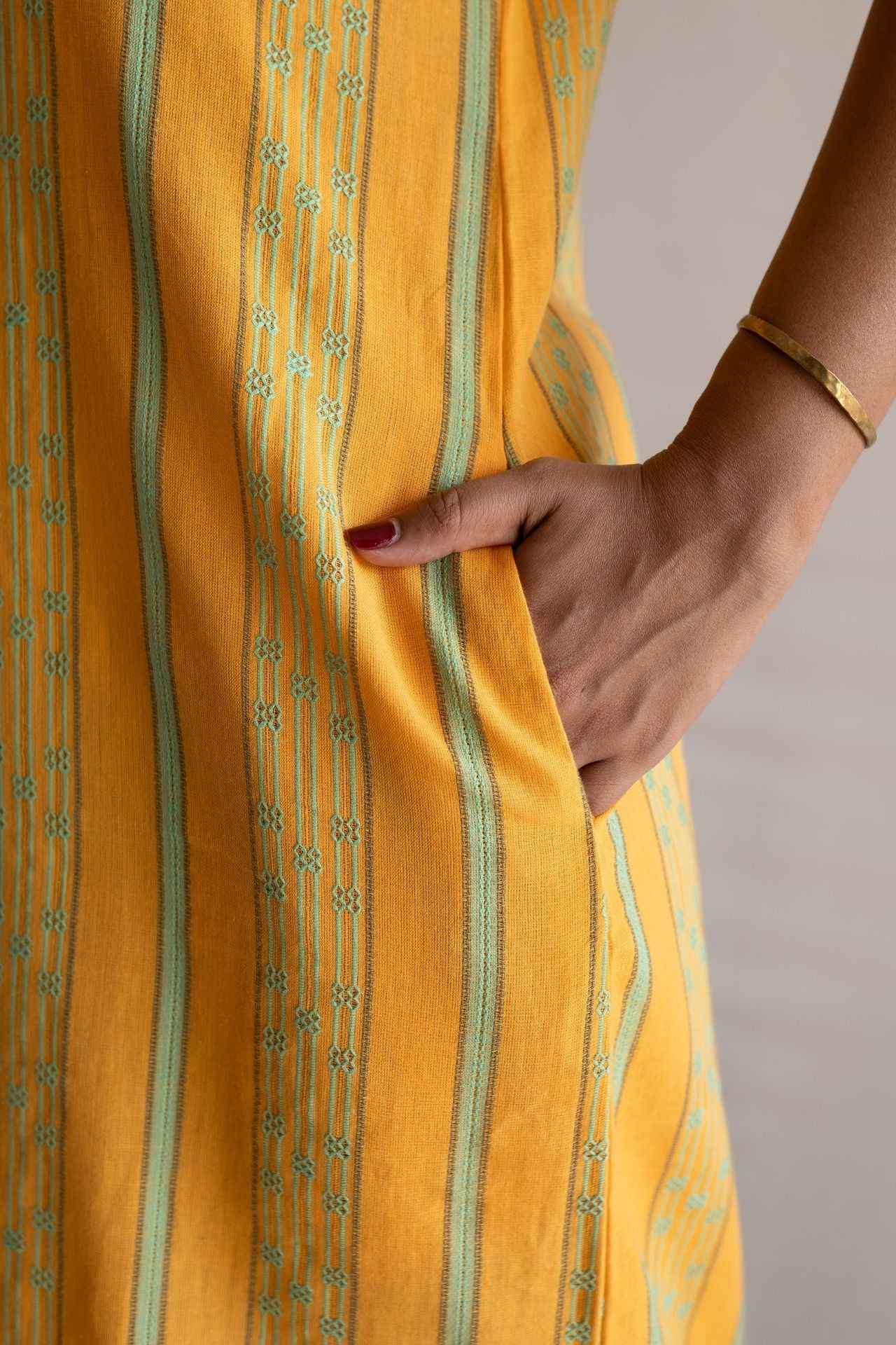 Ombre Striped Shirt Dress