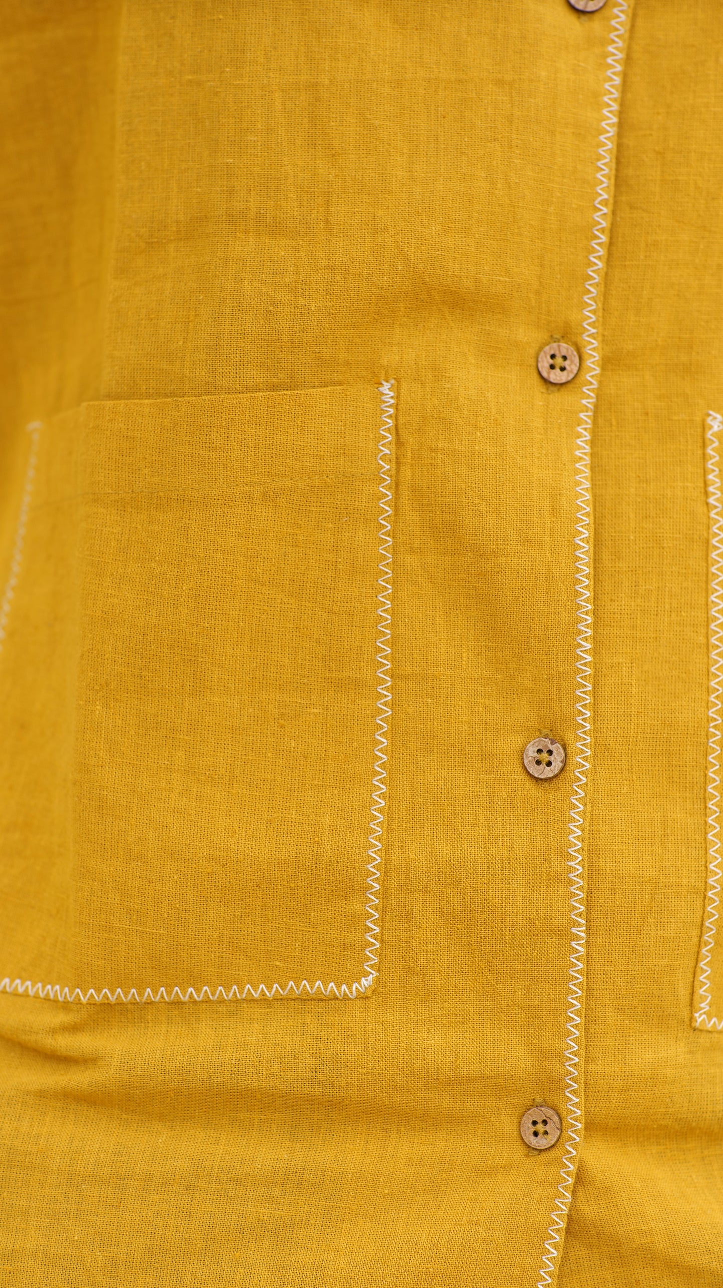 Half Sleeve Summer Shirt - Mustard