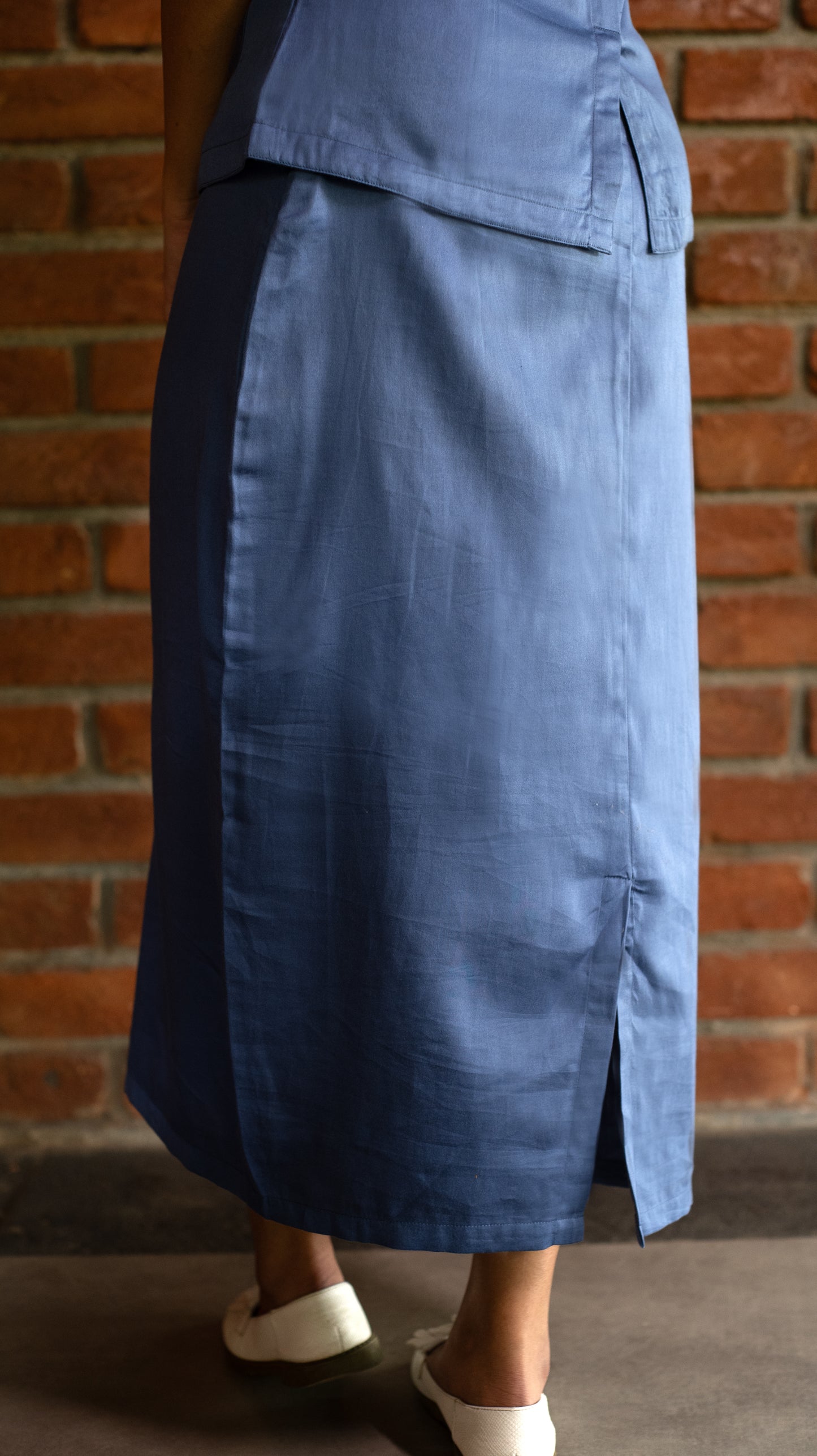 Vest Skirt Waves Set - Blue