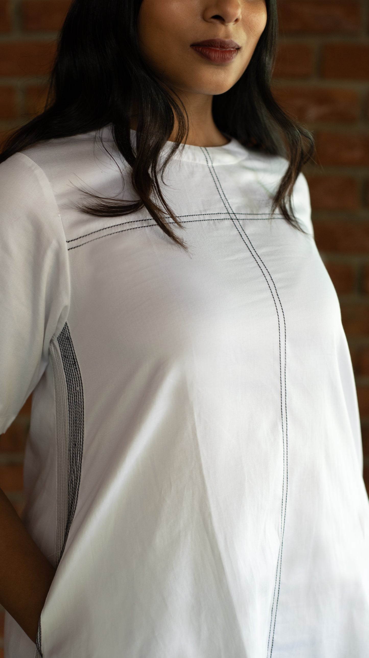 Top Pant Space Set - White