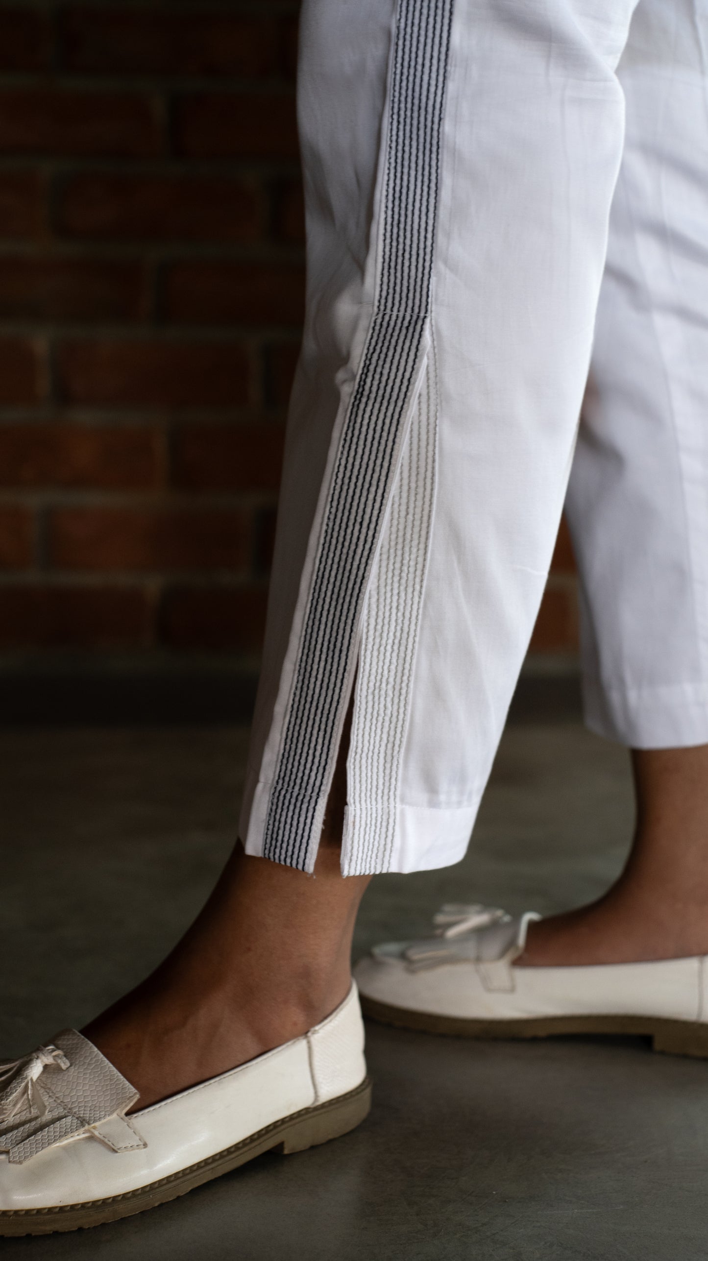 Top Pant Space Set - White