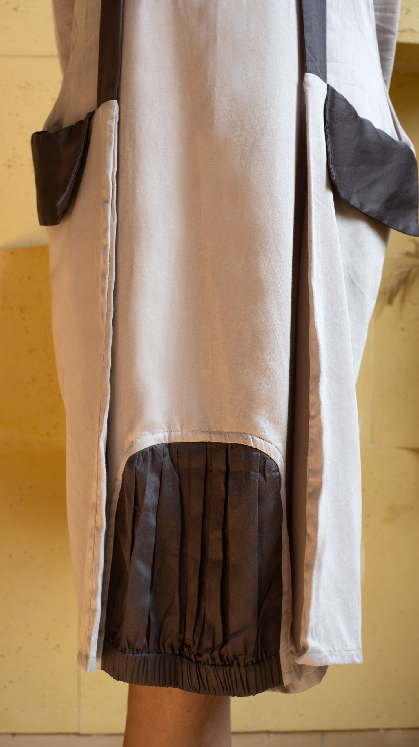 Space Shift Pocket Dress - Light Grey