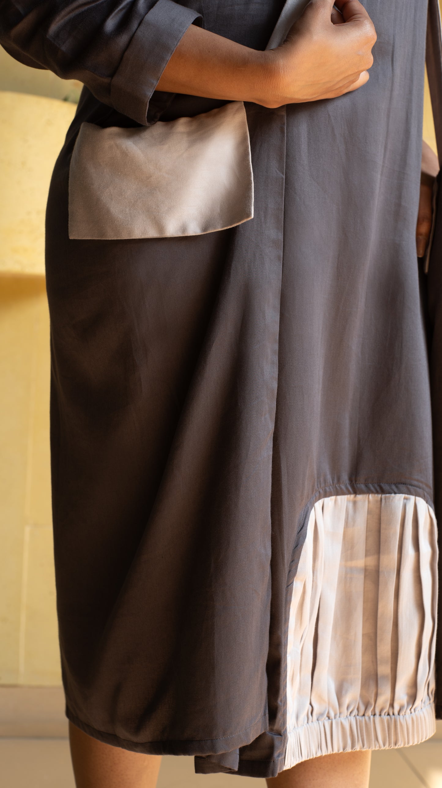 Space Shift Pocket Dress - Dark Grey