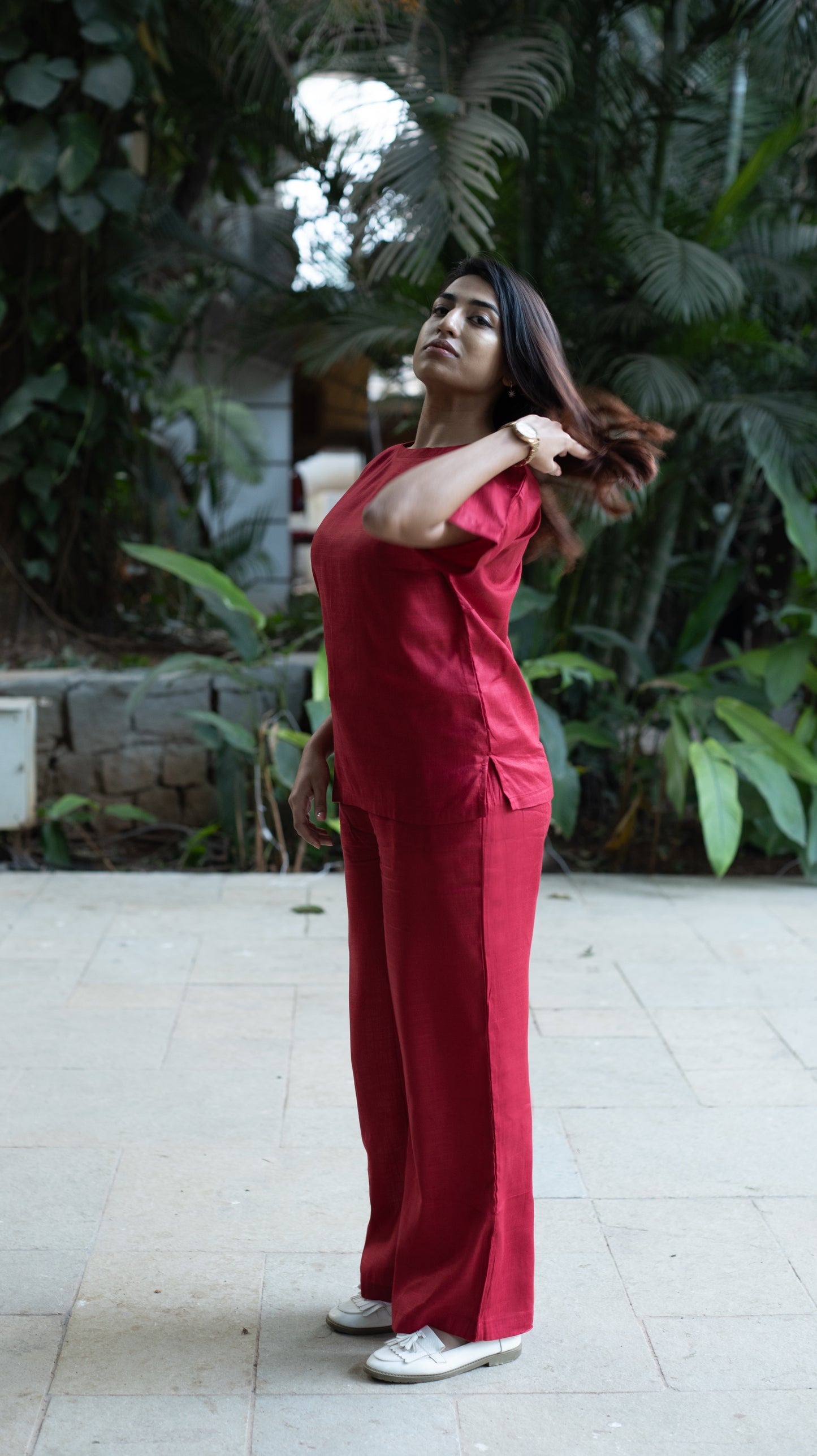 Ozeen Loungewear Red Set