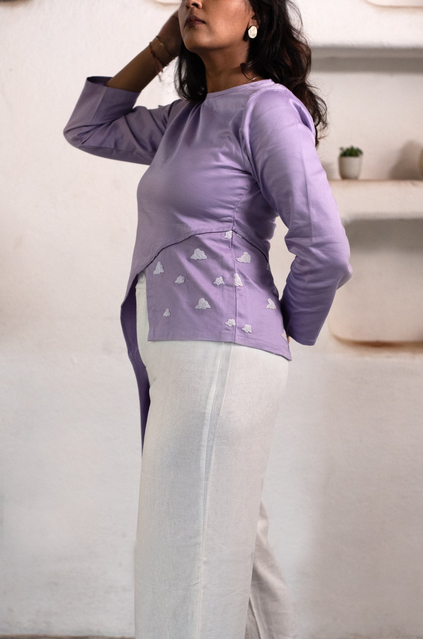 High Low Cloud Top - Lavender