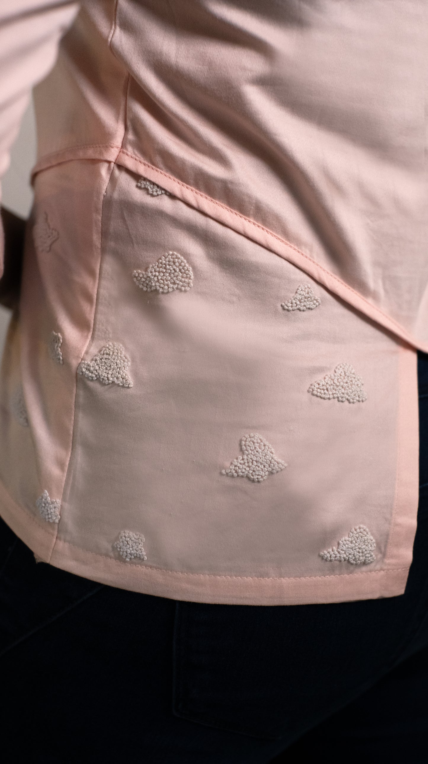 High Low Cloud Top - Blush Pink