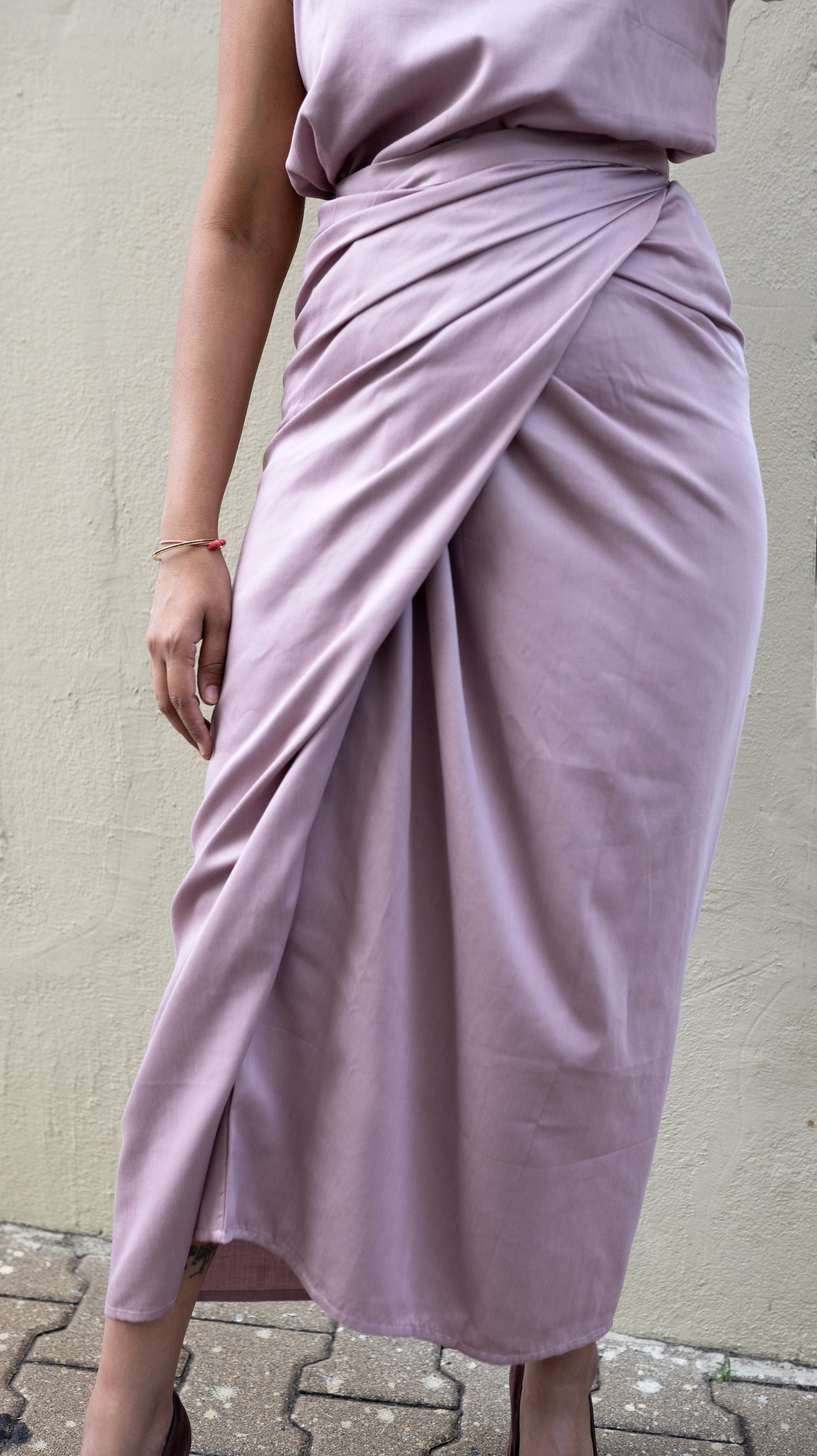 Wrap Skirt Dandelion Set - Rose Pink