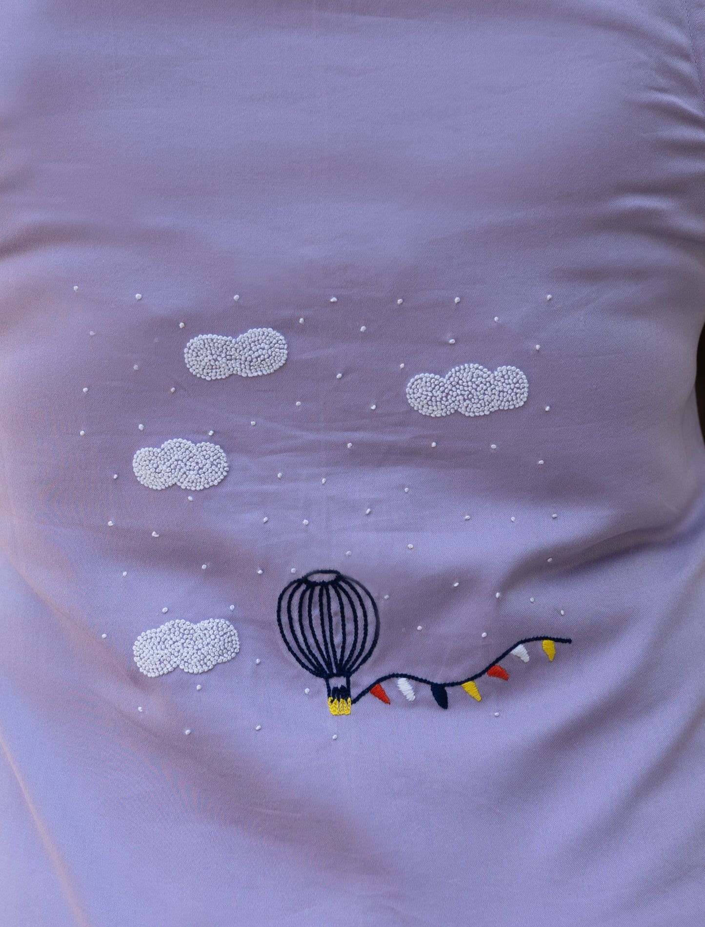 Long Slit Parachute Top - Lavender