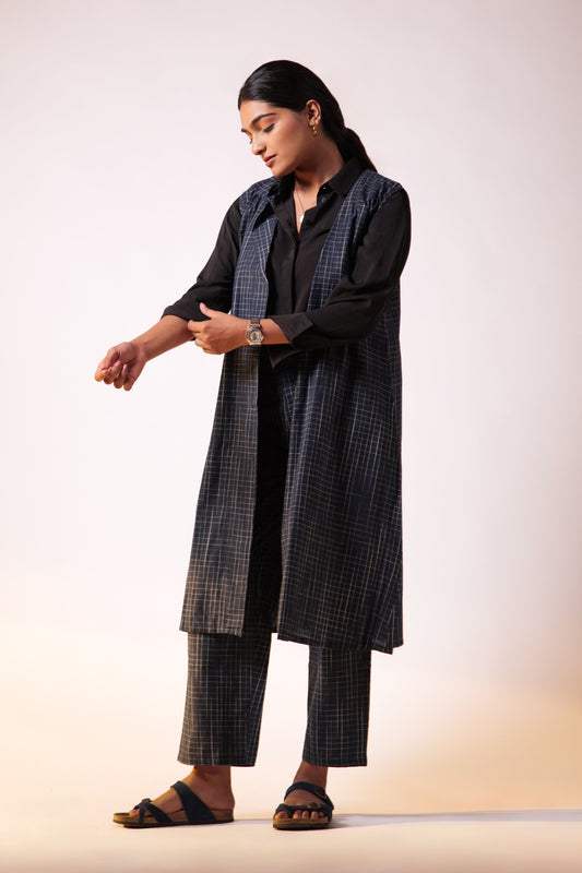 Quad Blazer Pant Set - Navy Blue