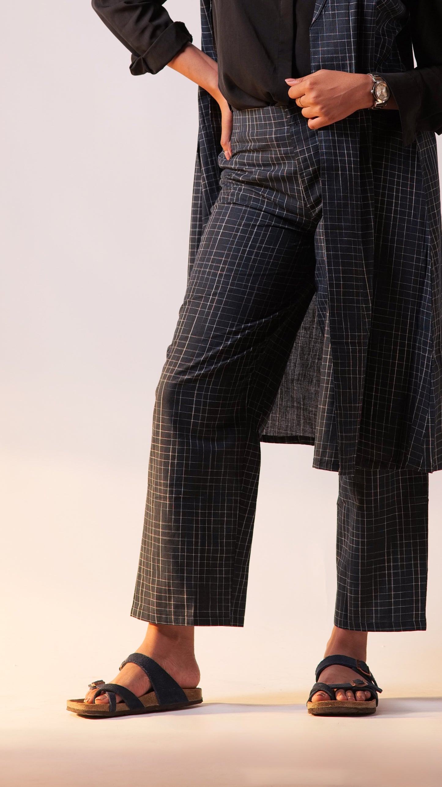 Quad Blazer Pant Set - Navy Blue