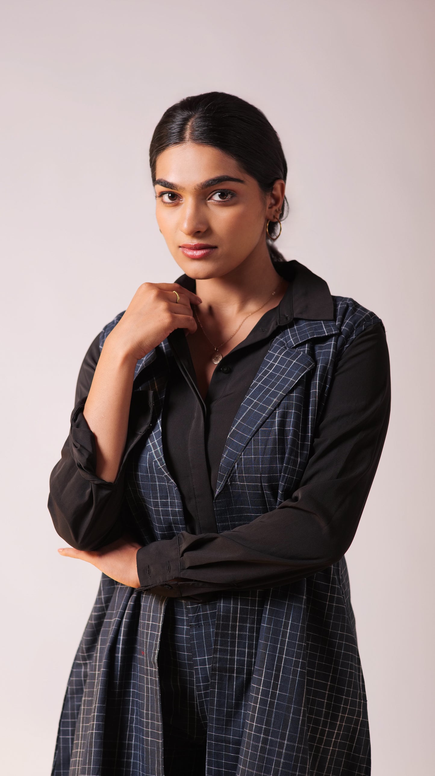 Quad Blazer Pant Set - Navy Blue
