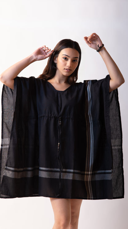 Neutral Free Size Kaftan Dress - Black