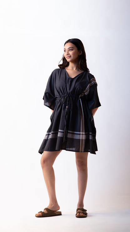 Neutral Free Size Kaftan Dress - Black
