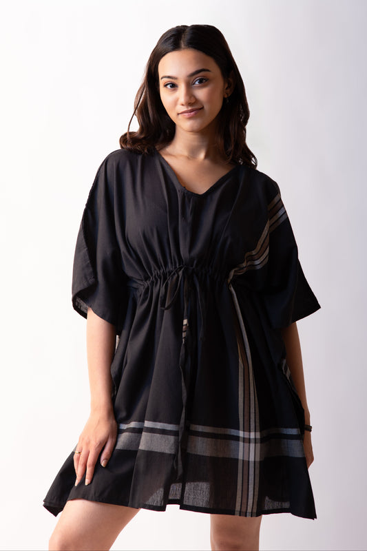 Neutral Free Size Kaftan Dress - Black