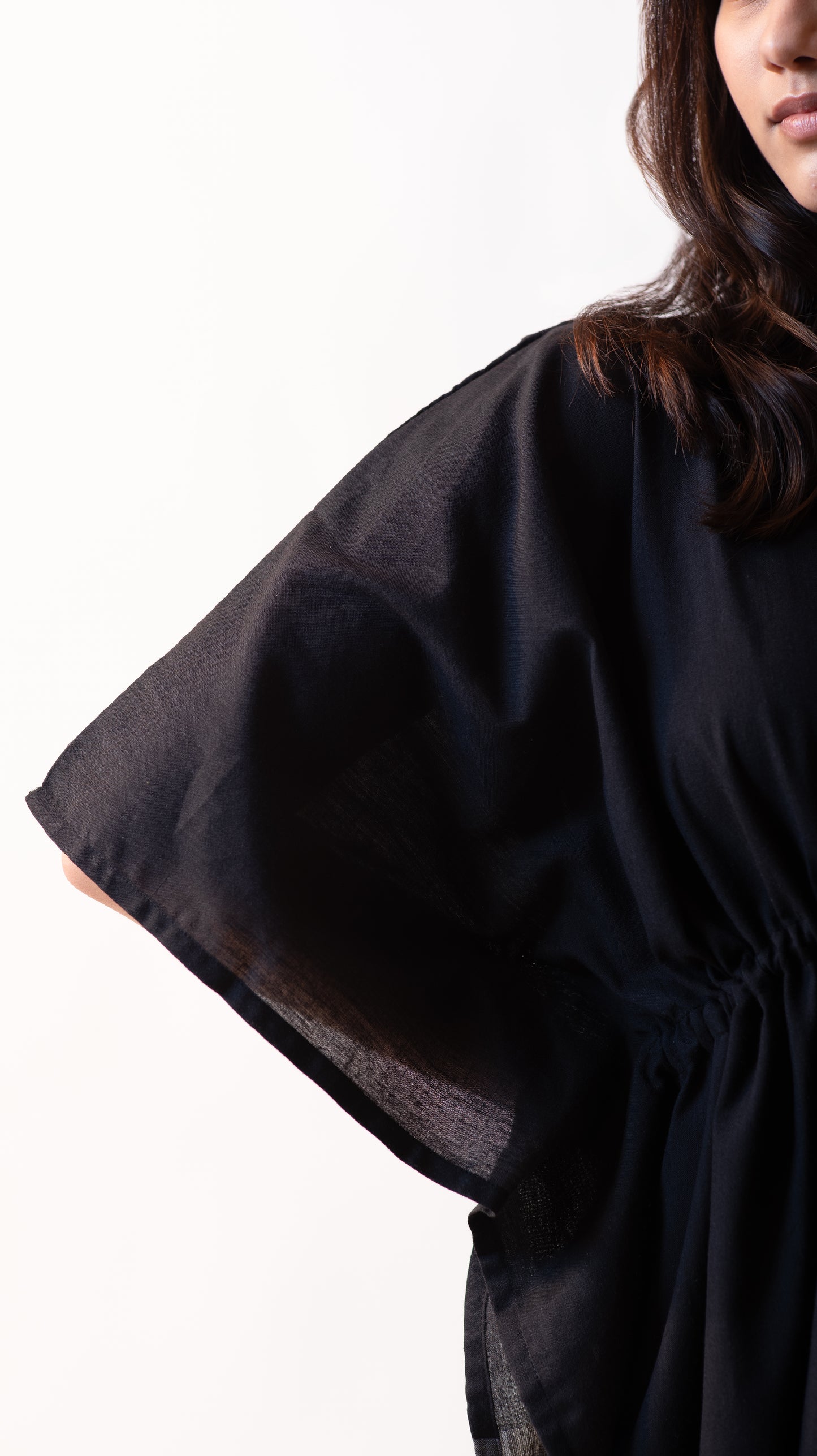 Neutral Free Size Kaftan Dress - Black
