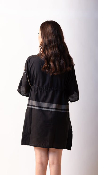 Neutral Free Size Kaftan Dress - Black