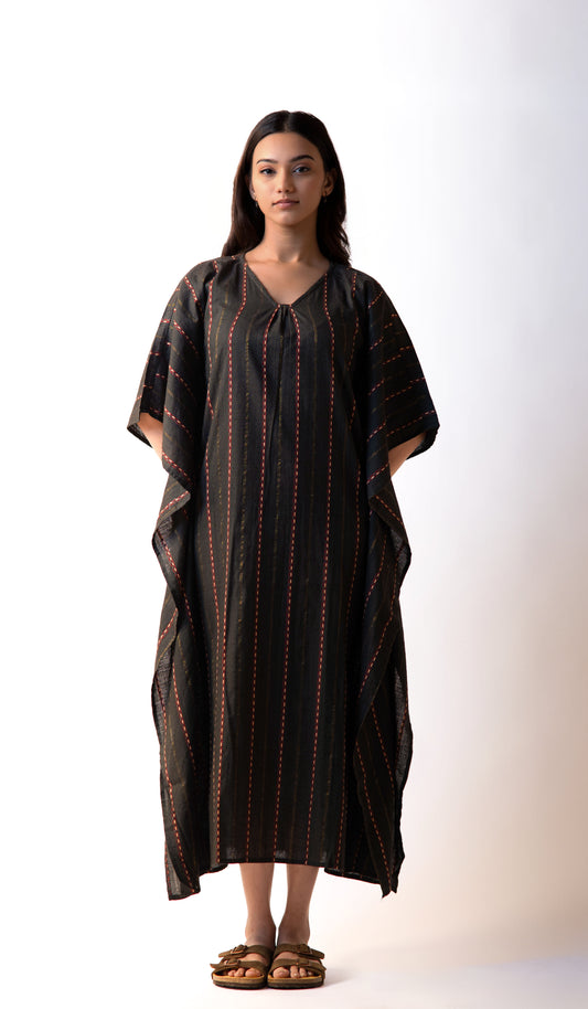 Kaftan Long Dress - Bottle Green