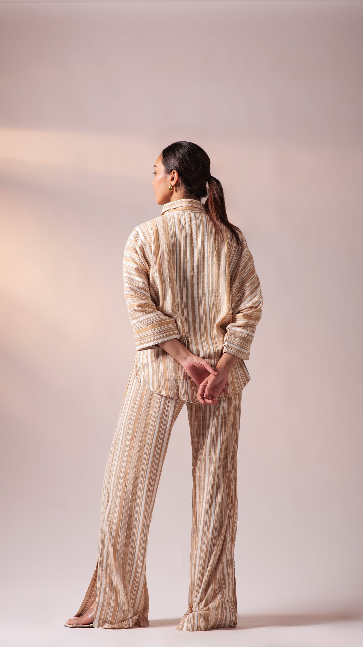 Batweave Shirt Pant Set - Mustard+White