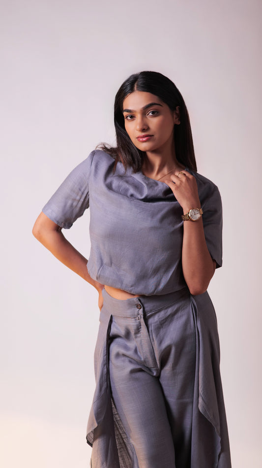 Ocean Top Pant Set - Grey