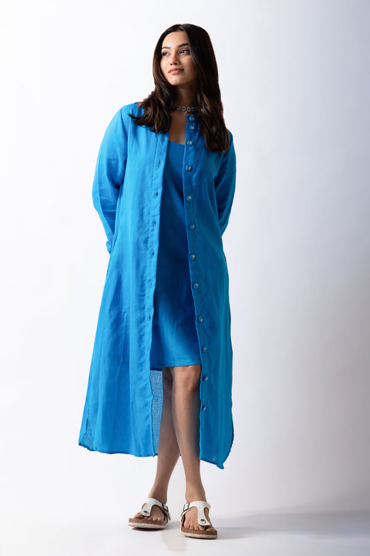 Rose Jacket Dress - Blue