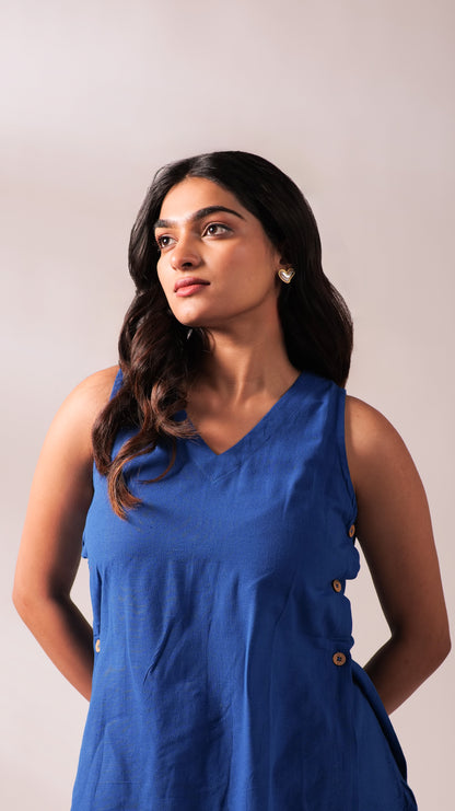 Twilight Dress With Shorts Set - Blue