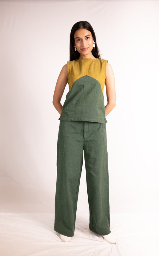 Tropical Top Pant Set - Green