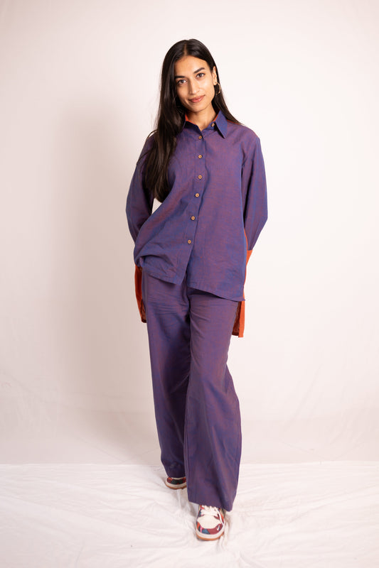 Oasis Shirt Pant Set - Purple