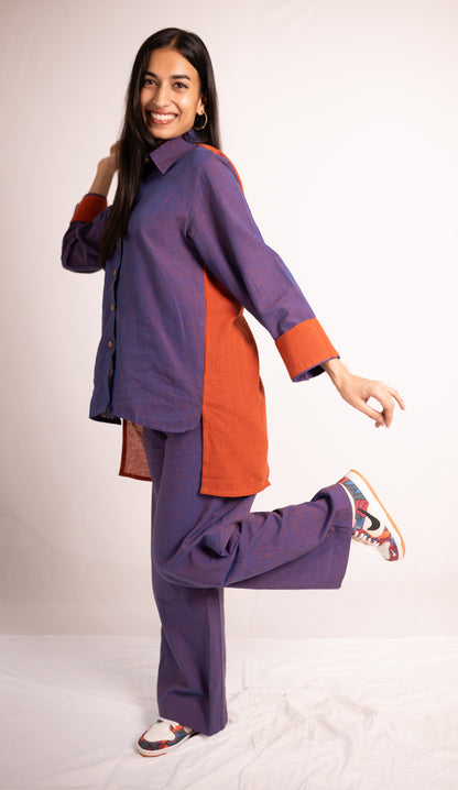 Oasis Shirt Pant Set - Purple