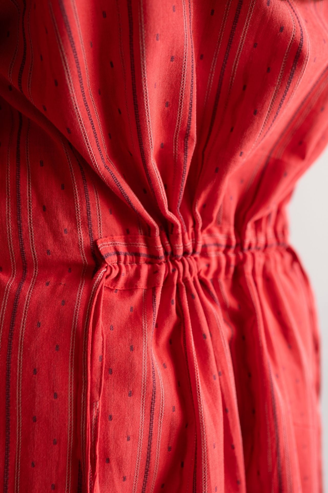Crimson Tie Shirt Dress