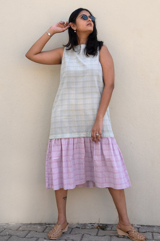 Checkered Midi Dress