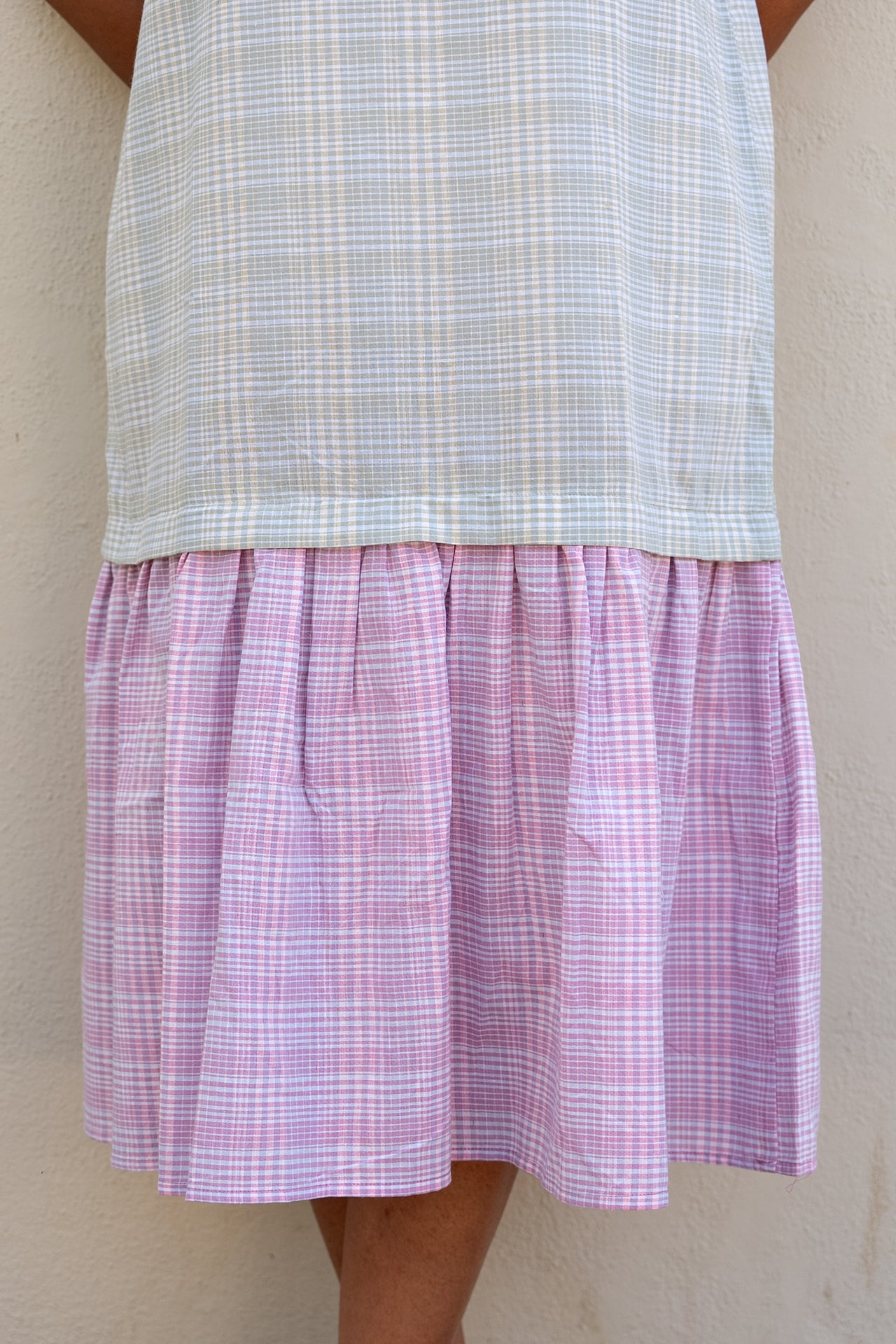 Checkered Midi Dress
